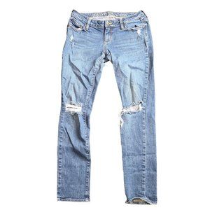 Bullhead Hermosa Women's Jeans Size 9 Super Skinny Blue Destroyed PacSun (WJ015)